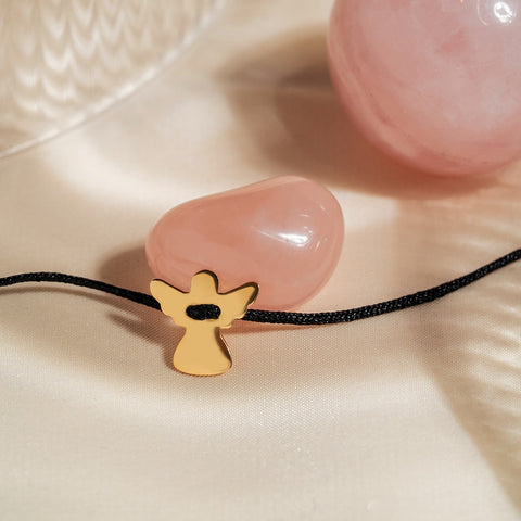 Pandant Mini Ingeras aur galben 14K