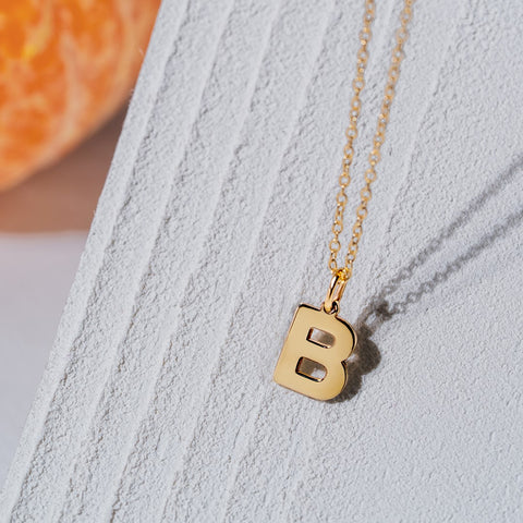 Pandant Litera B aur galben 14K