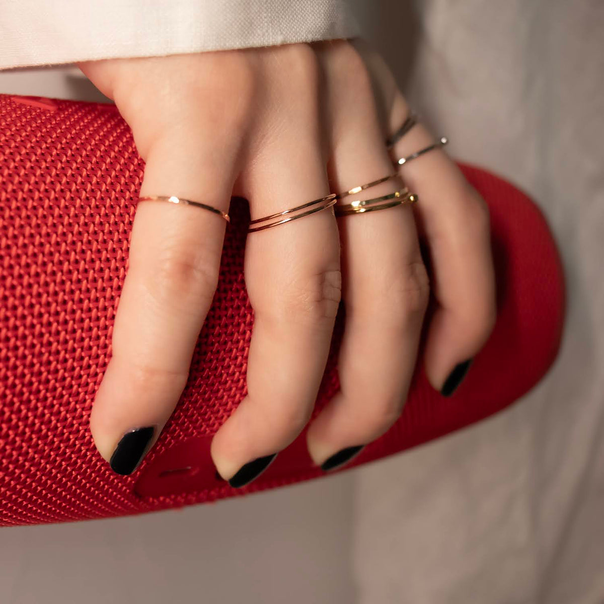 Structured 14K rose gold ring