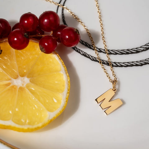 Pandant ALFABET aur galben 14K