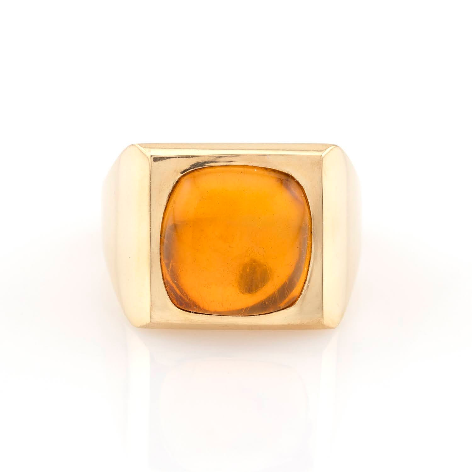 Amber 1.56ct Yellow Gold Ring - Paris Collection