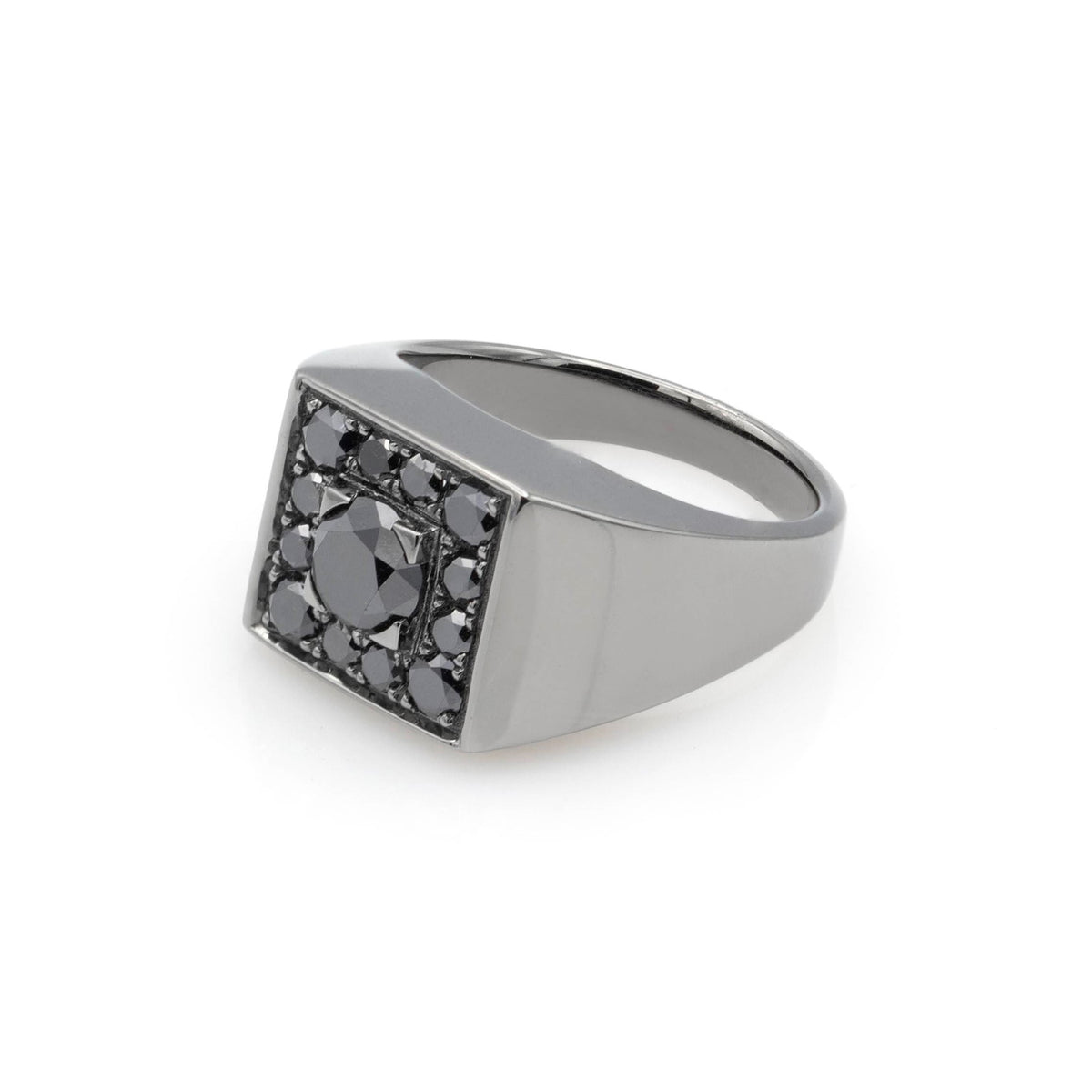 Art Deco Round Brilliant 1.38ct Square Ring – New York Collection