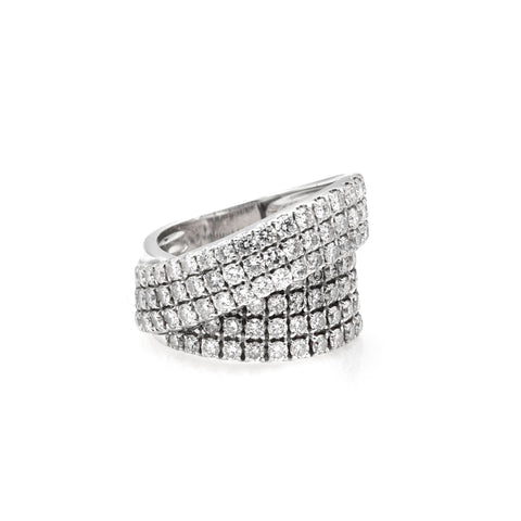 18K white gold engagement ring with morganite and diamonds 0.64ct