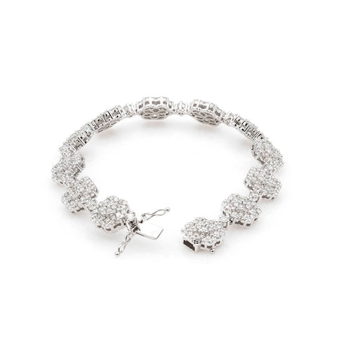 Tennis bracelet with 1.50ct black diamonds in 18K gold