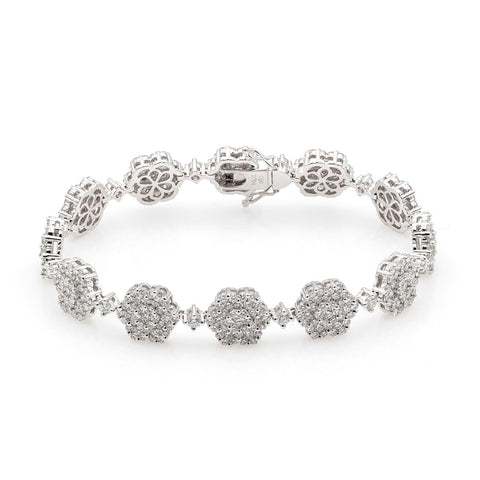 Tennis bracelet with 1.50ct black diamonds in 18K gold