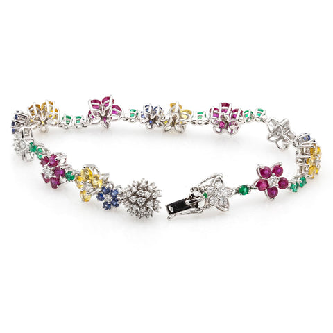 Tennis bracelet with 1.50ct black diamonds in 18K gold