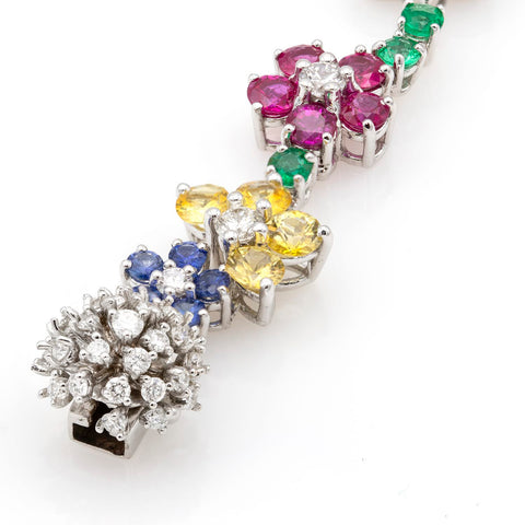 Tennis bracelet with 1.50ct black diamonds in 18K gold