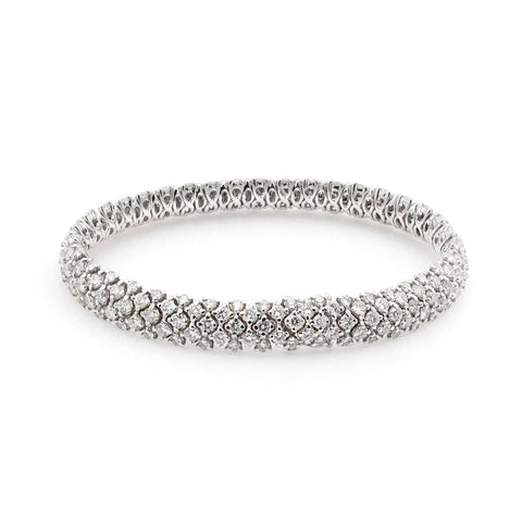 Bratara tennis cu diamante 12.21ct din aur alb 18k