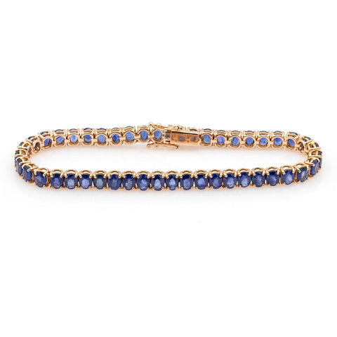 Tennis bracelet with 1.50ct black diamonds in 18K gold