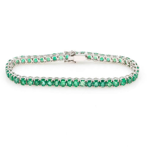 Tennis bracelet with 1.50ct black diamonds in 18K gold