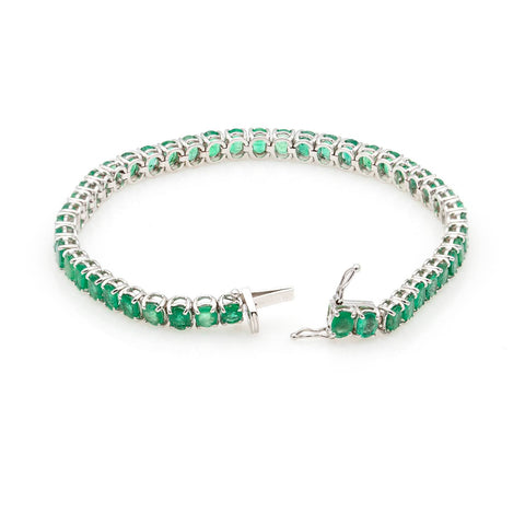 Tennis bracelet with 1.50ct black diamonds in 18K gold