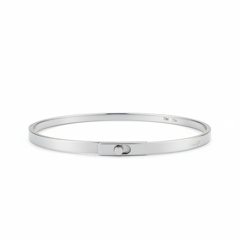 Simple 18K white gold bracelet