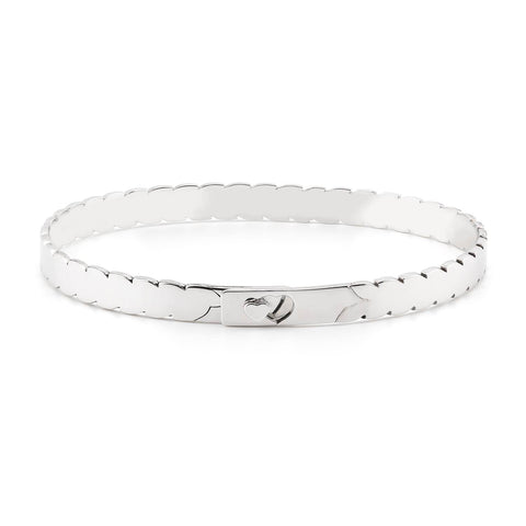 Simple 18K white gold bracelet