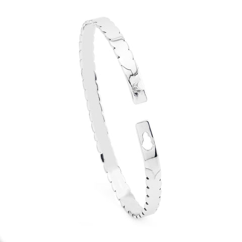 Simple 18K white gold bracelet