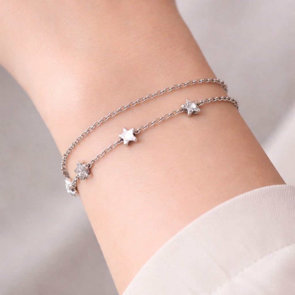 Bratara Rolo Venetia aur alb 14K