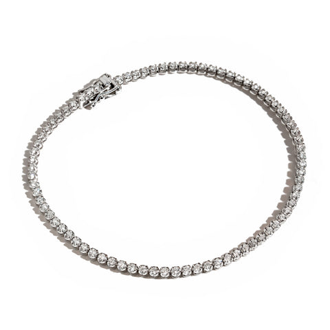 Bratara tennis cu diamante 2.04ct din aur alb 18K