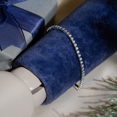 Bratara tennis cu diamante 3.05ct din aur alb 18K