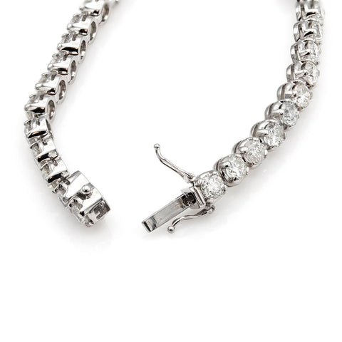 Bratara tennis cu diamante 4.62ct din aur alb 18K