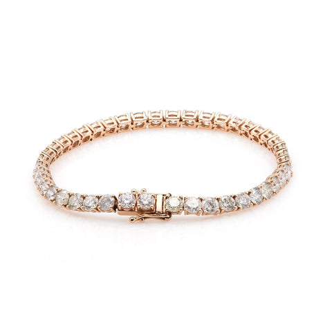 Tennis bracelet with 1.50ct black diamonds in 18K gold