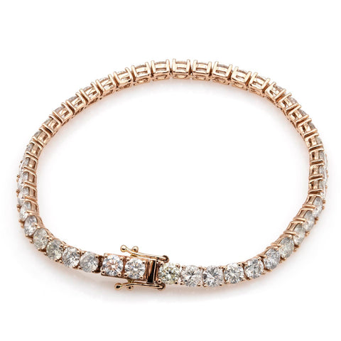 Tennis bracelet with 1.50ct black diamonds in 18K gold