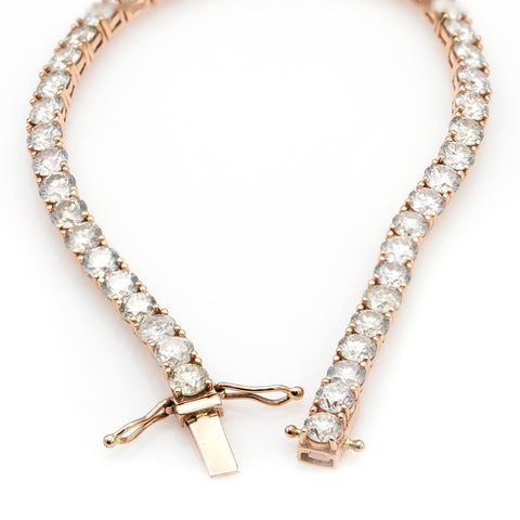 Tennis bracelet with 1.50ct black diamonds in 18K gold