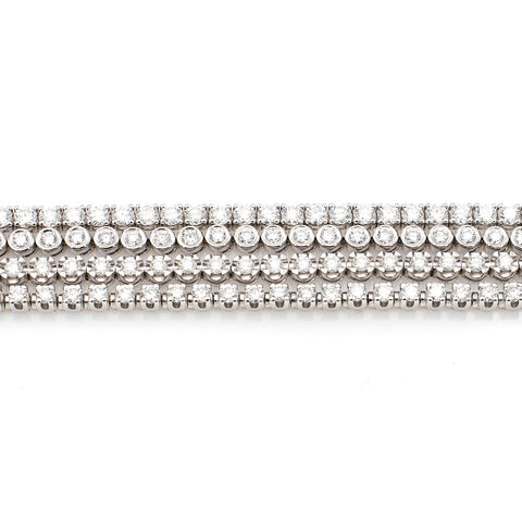 Bratara tennis cu diamante 2.04ct din aur alb 18K