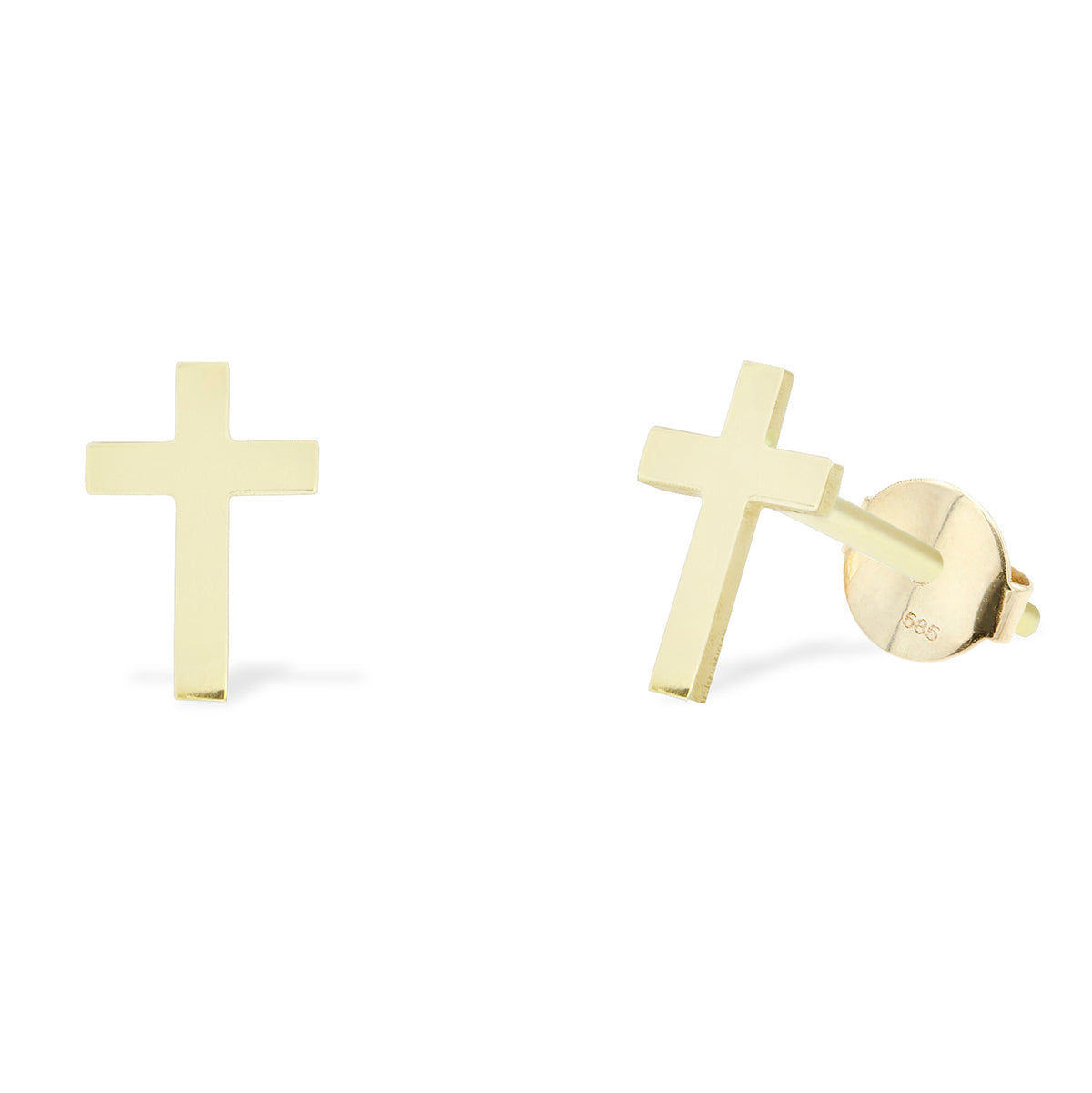 Cercei Cruce aur galben 14k