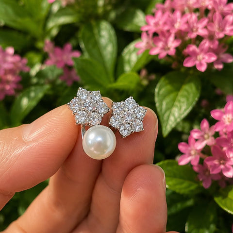 Cercei Flora – Diamante Naturale 2.04ct, Aur Alb 18K