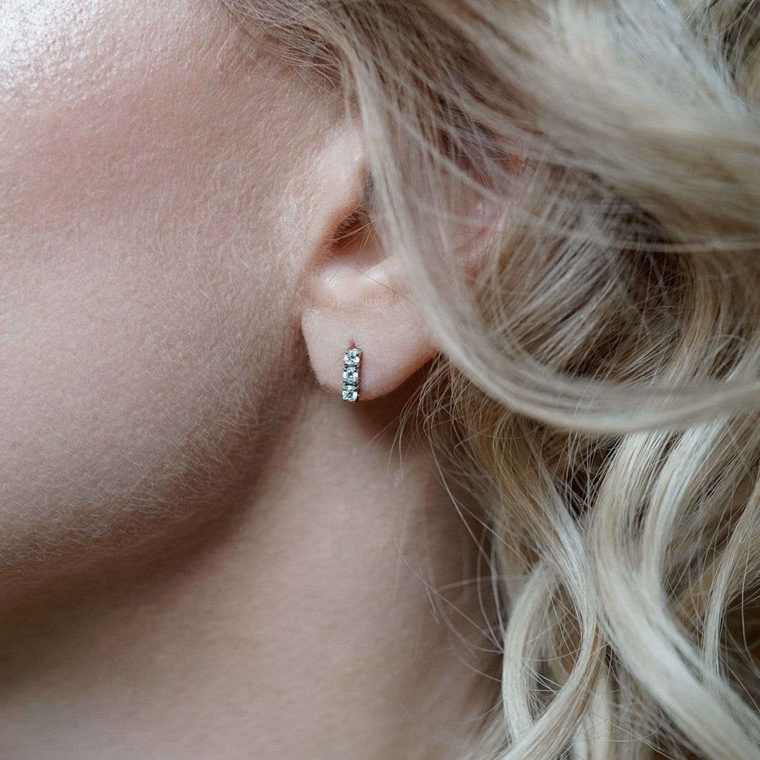 18k gold earrings with 0.26ct diamonds