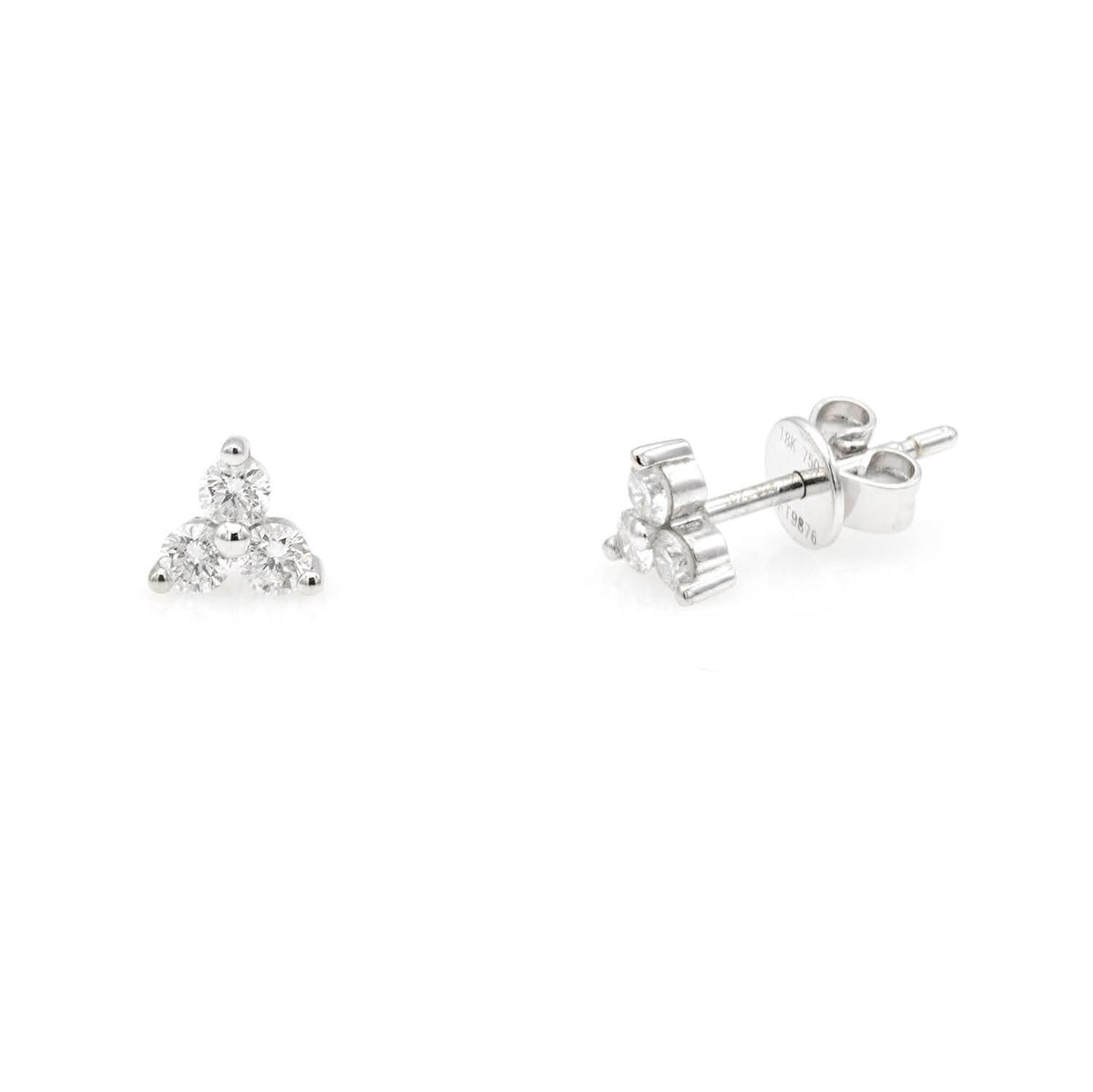 18k gold earrings with 0.26ct diamonds