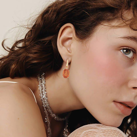 18k gold earrings with 0.26ct diamonds