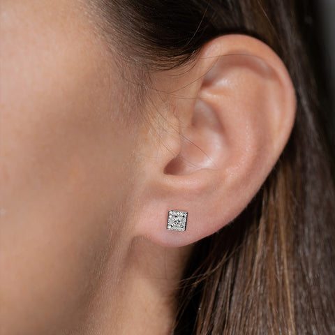 18k gold earrings with 0.26ct diamonds