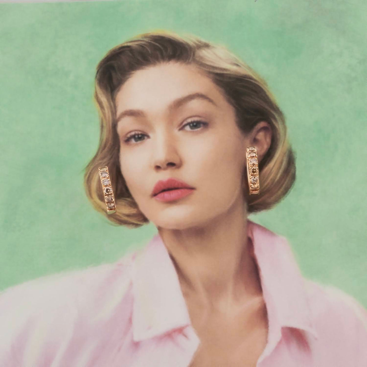 18k gold earrings with 0.26ct diamonds