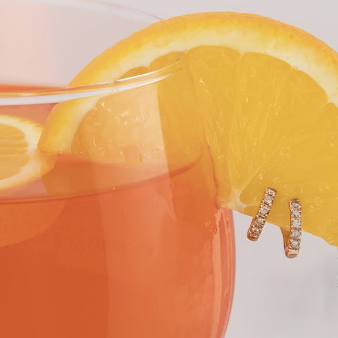 18k gold earrings with 0.26ct diamonds