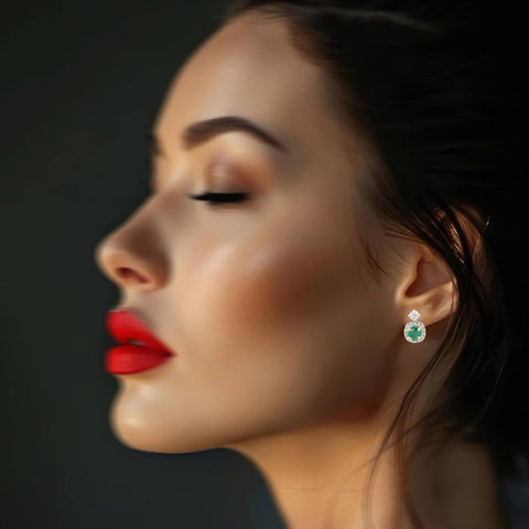18k gold earrings with 0.26ct diamonds