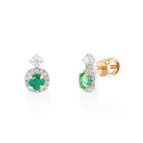 18k gold earrings with 0.26ct diamonds