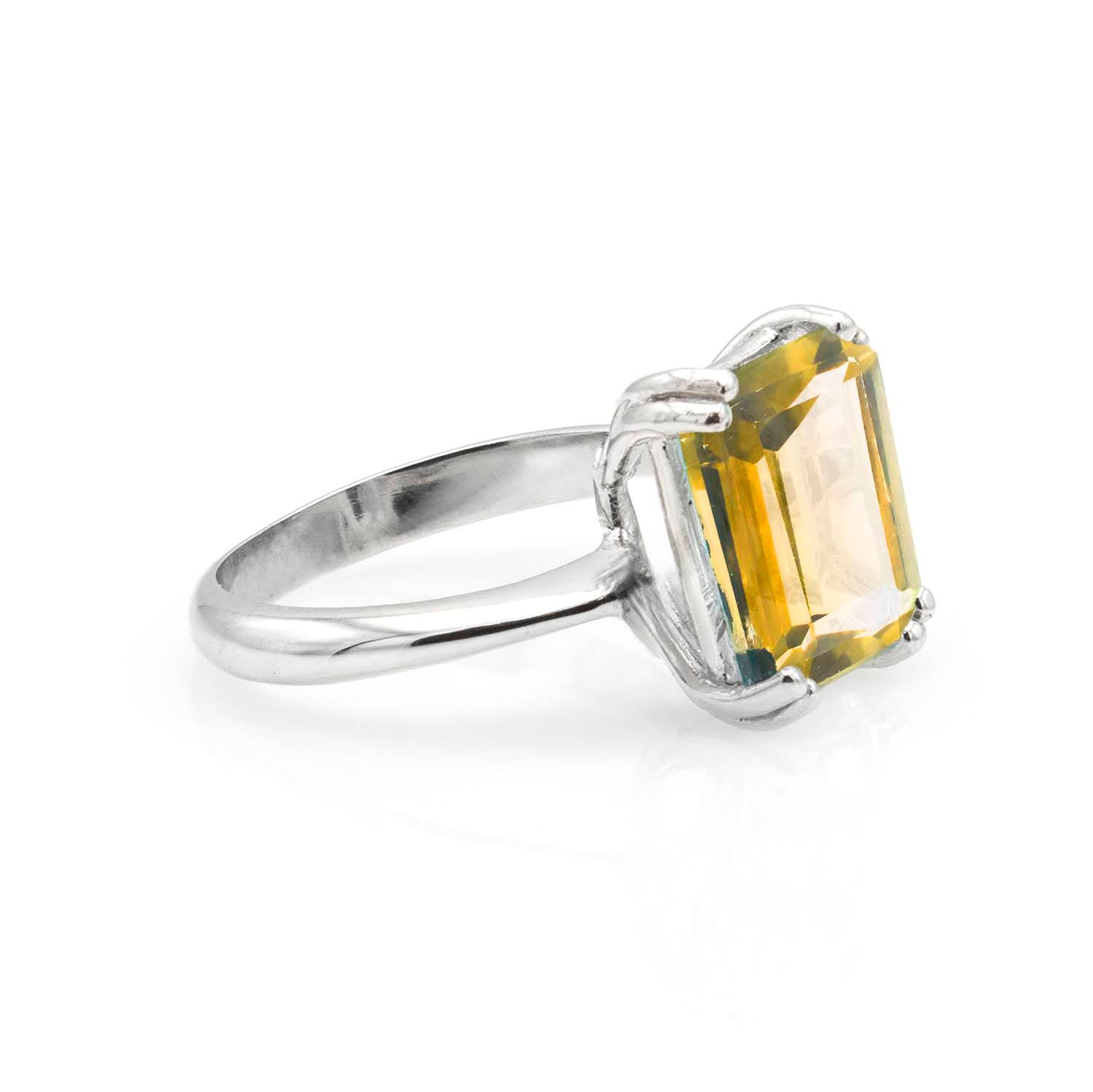 Citrine 3.47ct White Gold Ring - Paris Collection
