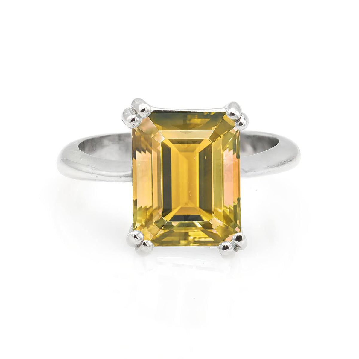 Citrine 3.47ct White Gold Ring - Paris Collection