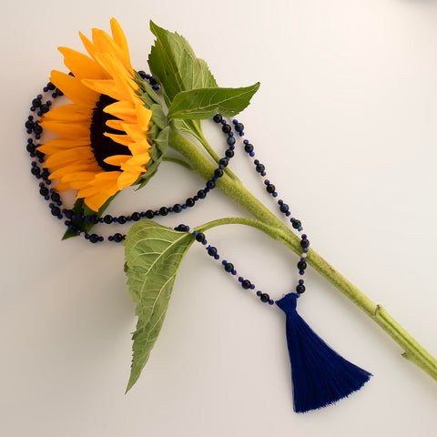 Summer Gold chain with Tanzanite and 14k yellow gold