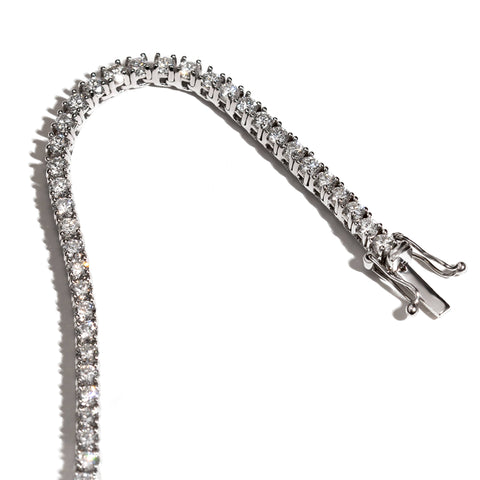 Colier Tennis cu diamante 2.90ct din aur alb de 18K