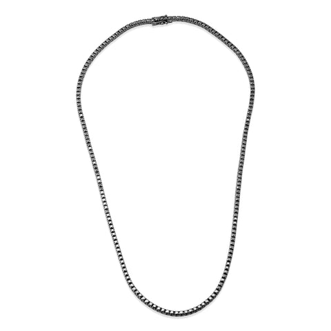 Colier Tennis cu diamante 4.10ct din aur alb rodiat de 18K