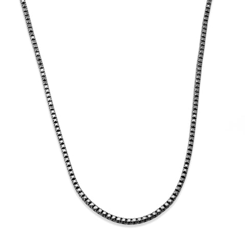 Colier Tennis cu diamante 4.10ct din aur alb rodiat de 18K