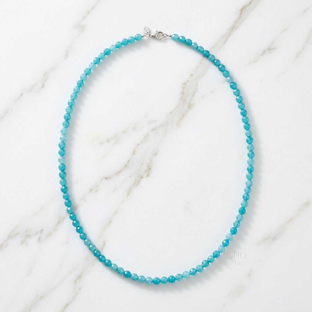 Midi cultured gray pearl necklace, 14k white gold - 38cm