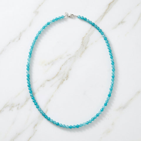 Midi cultured gray pearl necklace, 14k white gold - 38cm