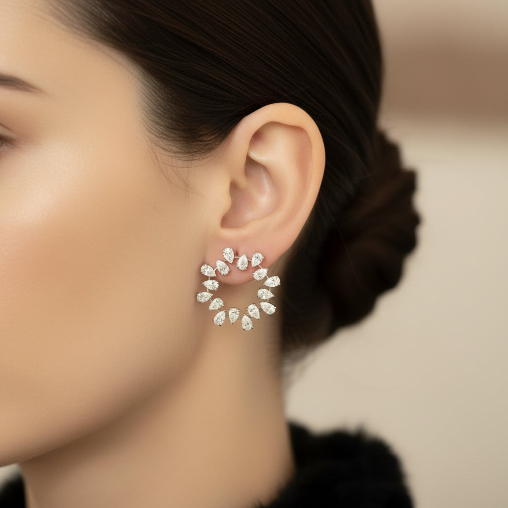 18k gold earrings with 0.26ct diamonds