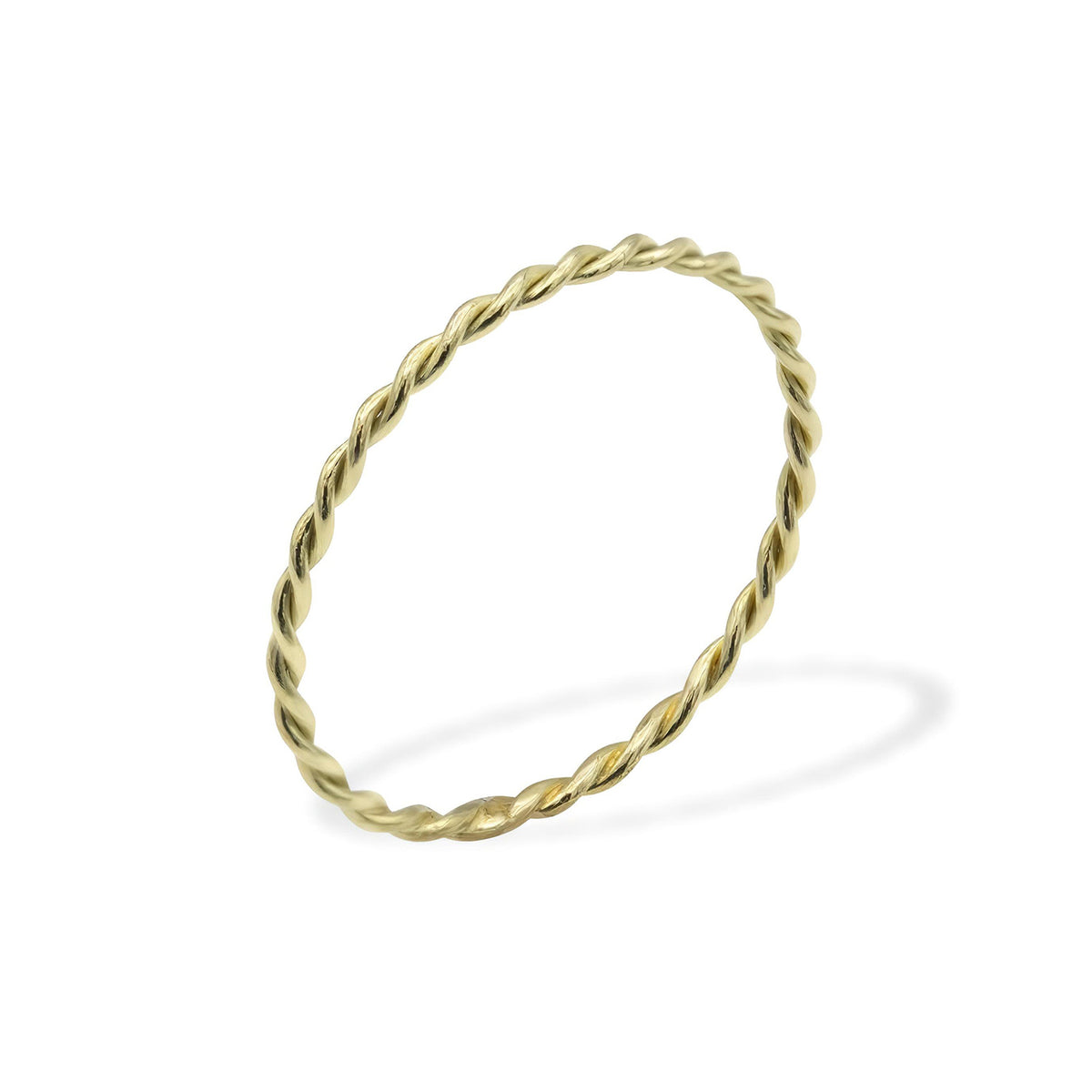 Twisted 14K yellow gold ring
