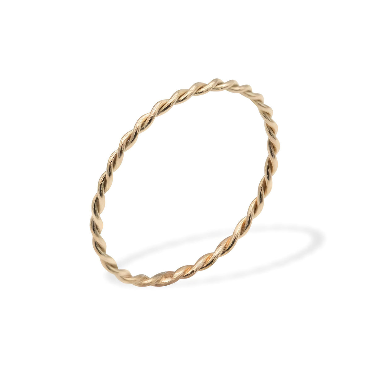 Twisted 14K yellow gold ring