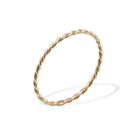 Twisted 14K yellow gold ring