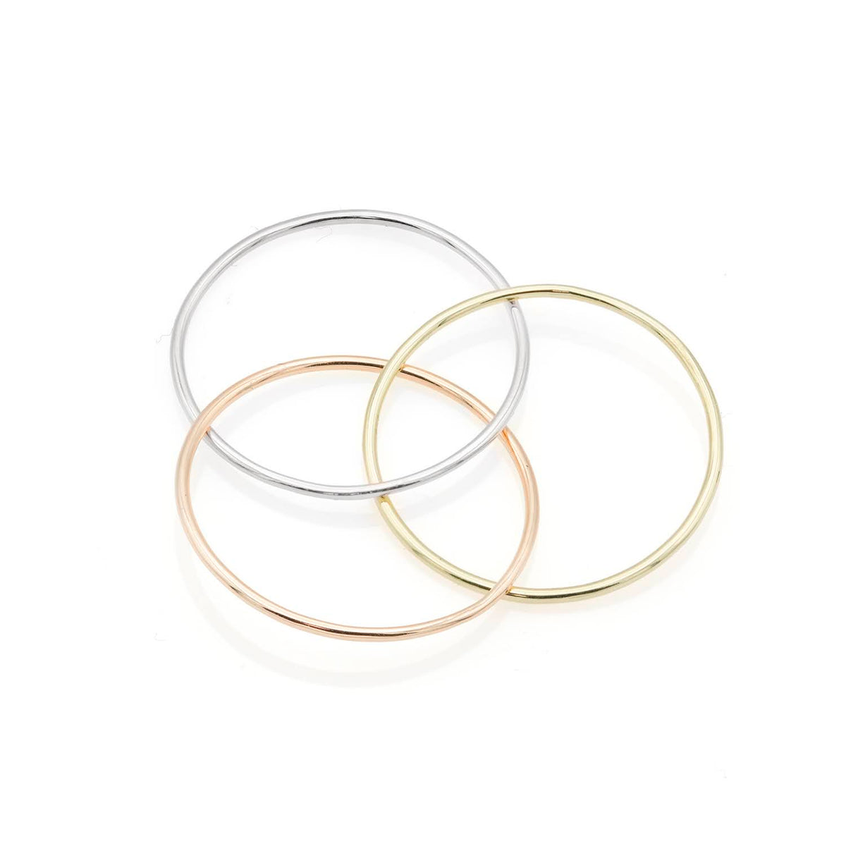 Ring Ese Tris Structured multicolor 14K gold