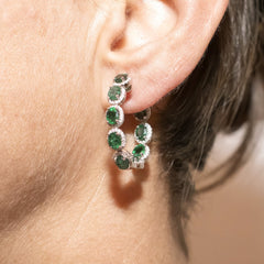 Emerald Round Earrings – Paris Collection